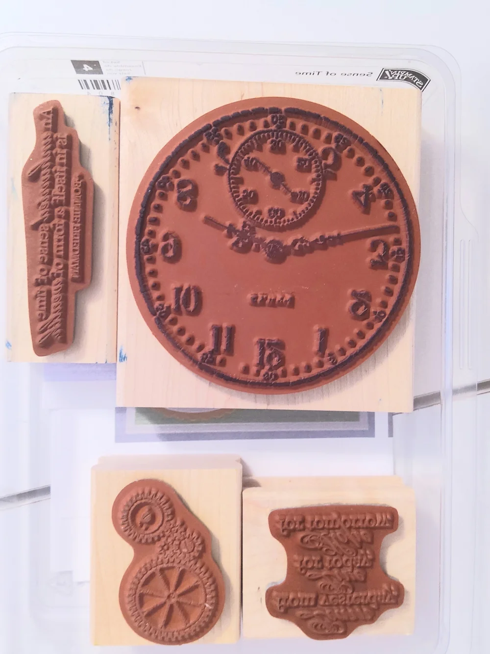Stampin' Up! Wood-Mount Sense Of Time Stamp Set 4